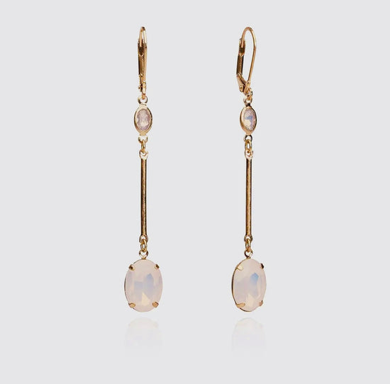 Ella Drop Earrings, Rose Opal