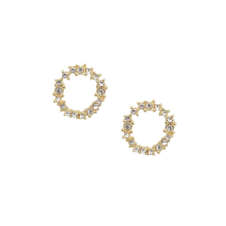 Gold Crystal Cluster Earrings