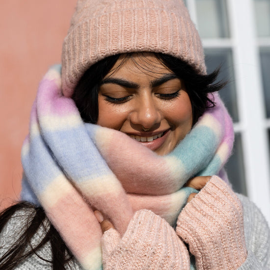 Pastel Stripe Cosy Scarf