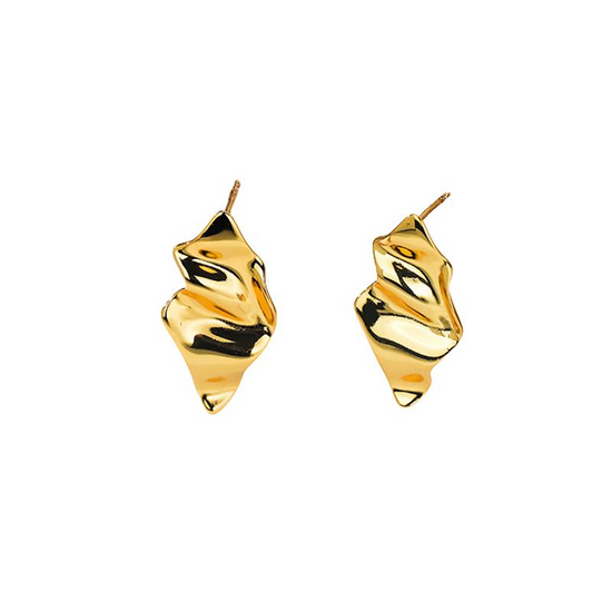 Lux Gold Molten Earrings