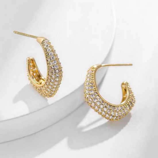Diane Crystal Hoops