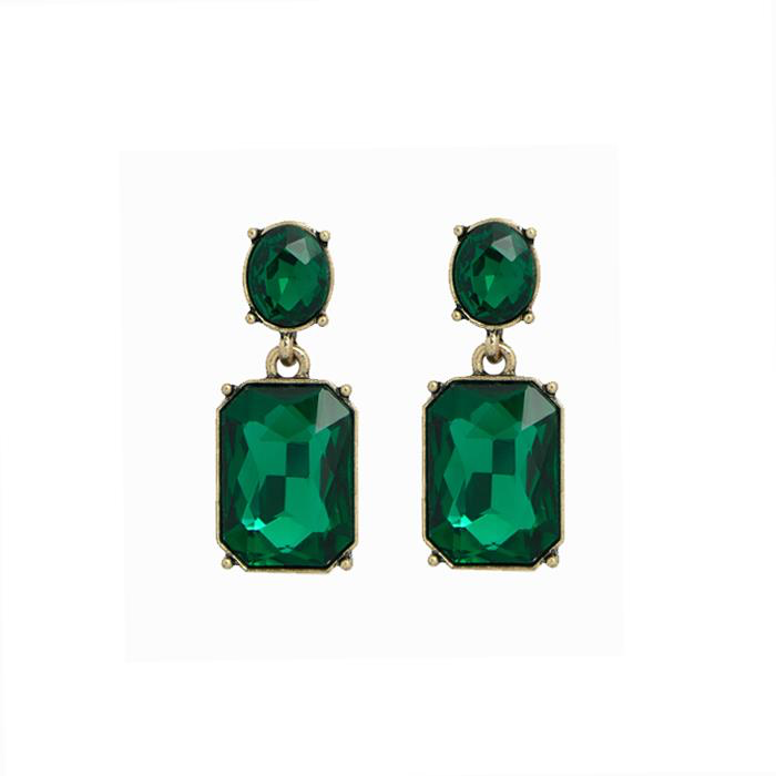 Alice Earrings Emerald Green