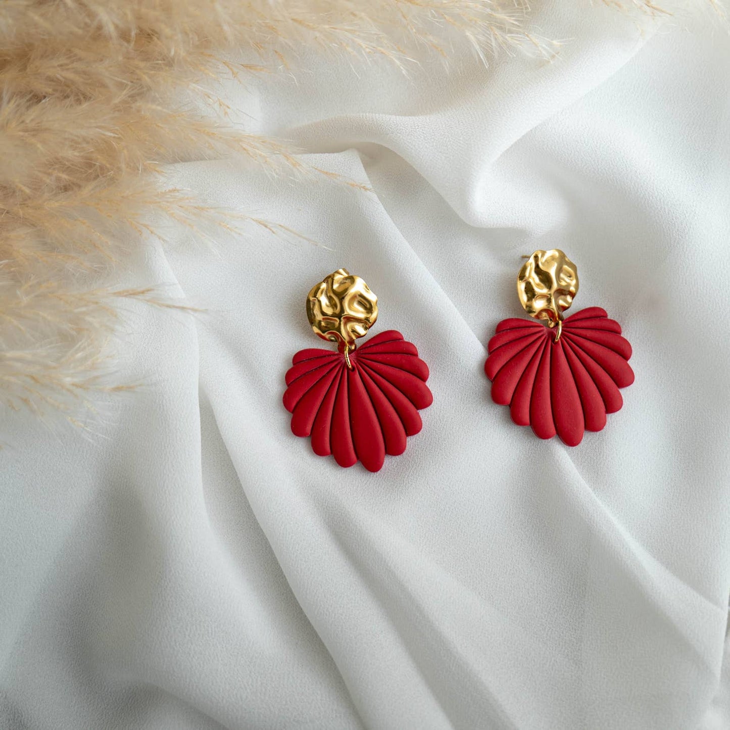 Aline Ruby Red Statement Earrings
