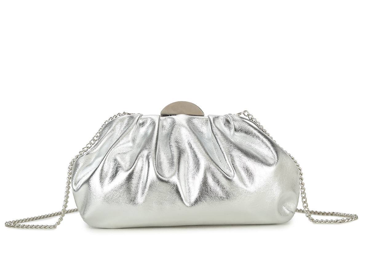 Gabby Silver Clutch Bag