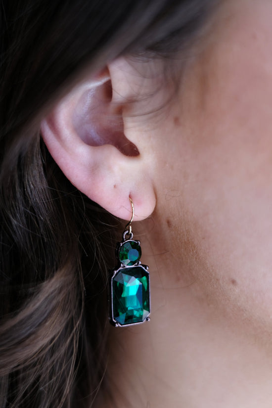 Angie Earrings Emerald Green