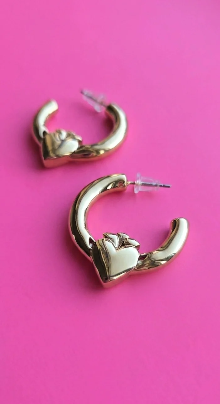 Claddagh Queen Hoops Gold