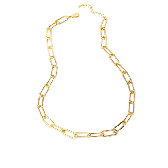 Gold open link necklace