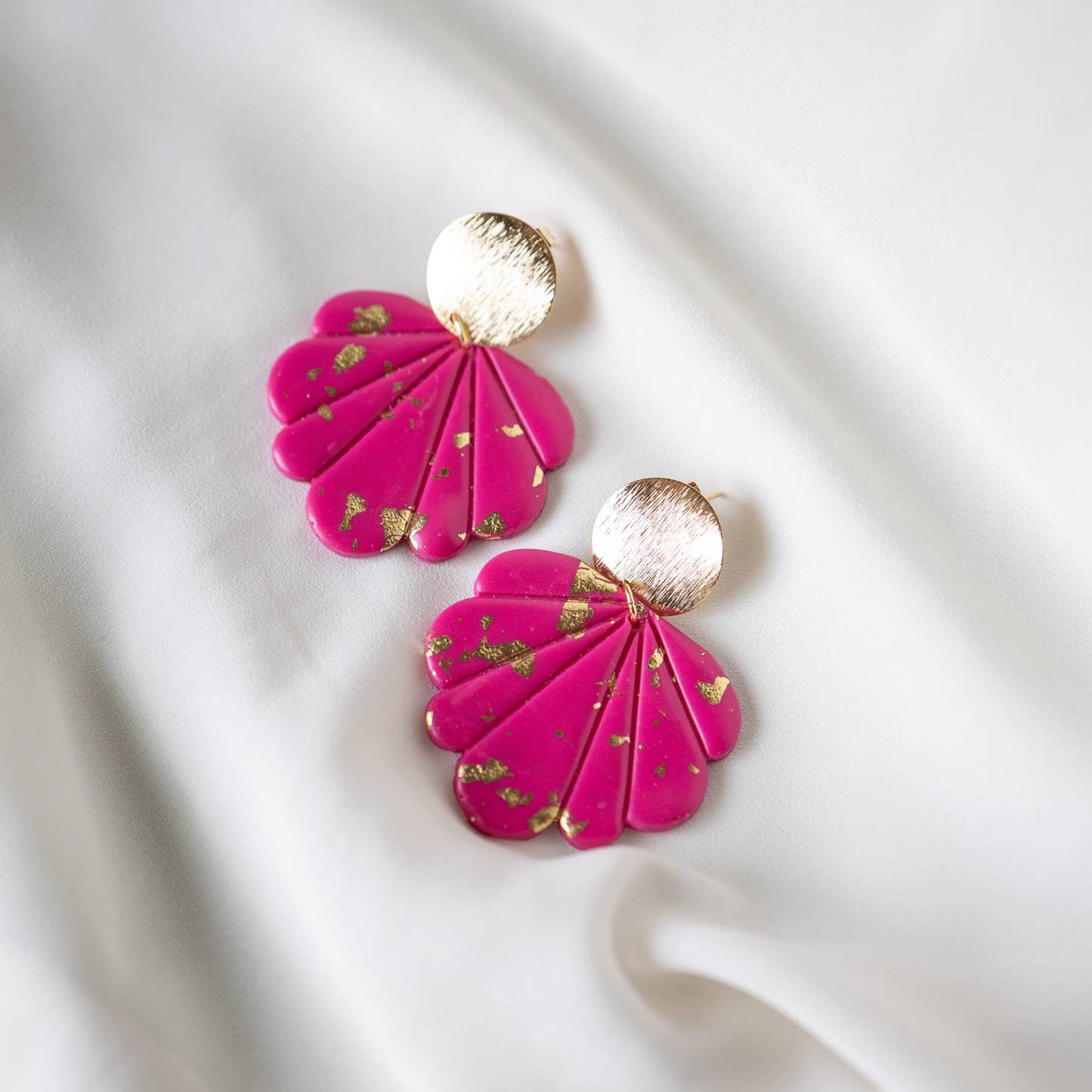 Florence raspberry earrings