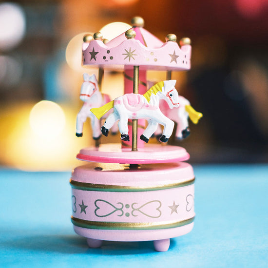 small pink carousel