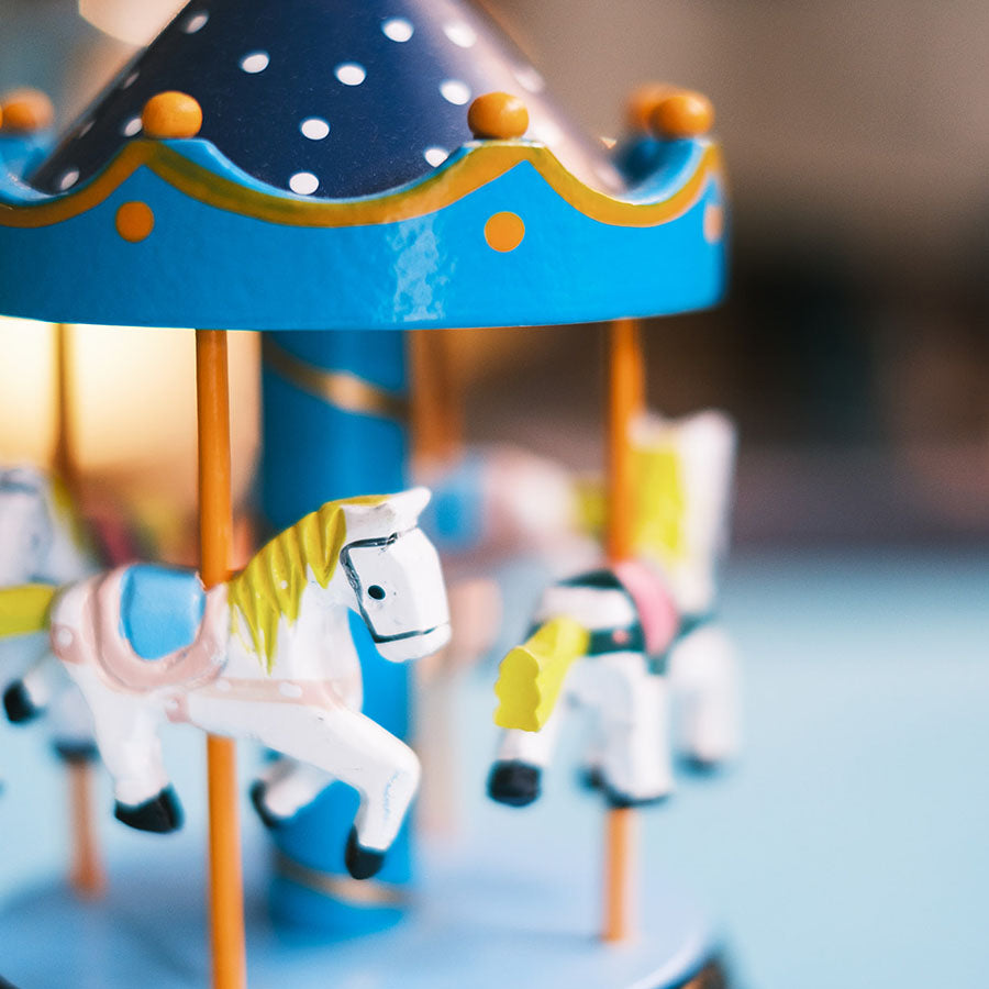 Musical Carousel - Small Blue Close-up