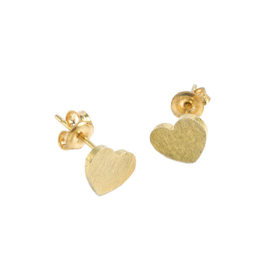Load image into Gallery viewer, Small Gold Heart Earrings

