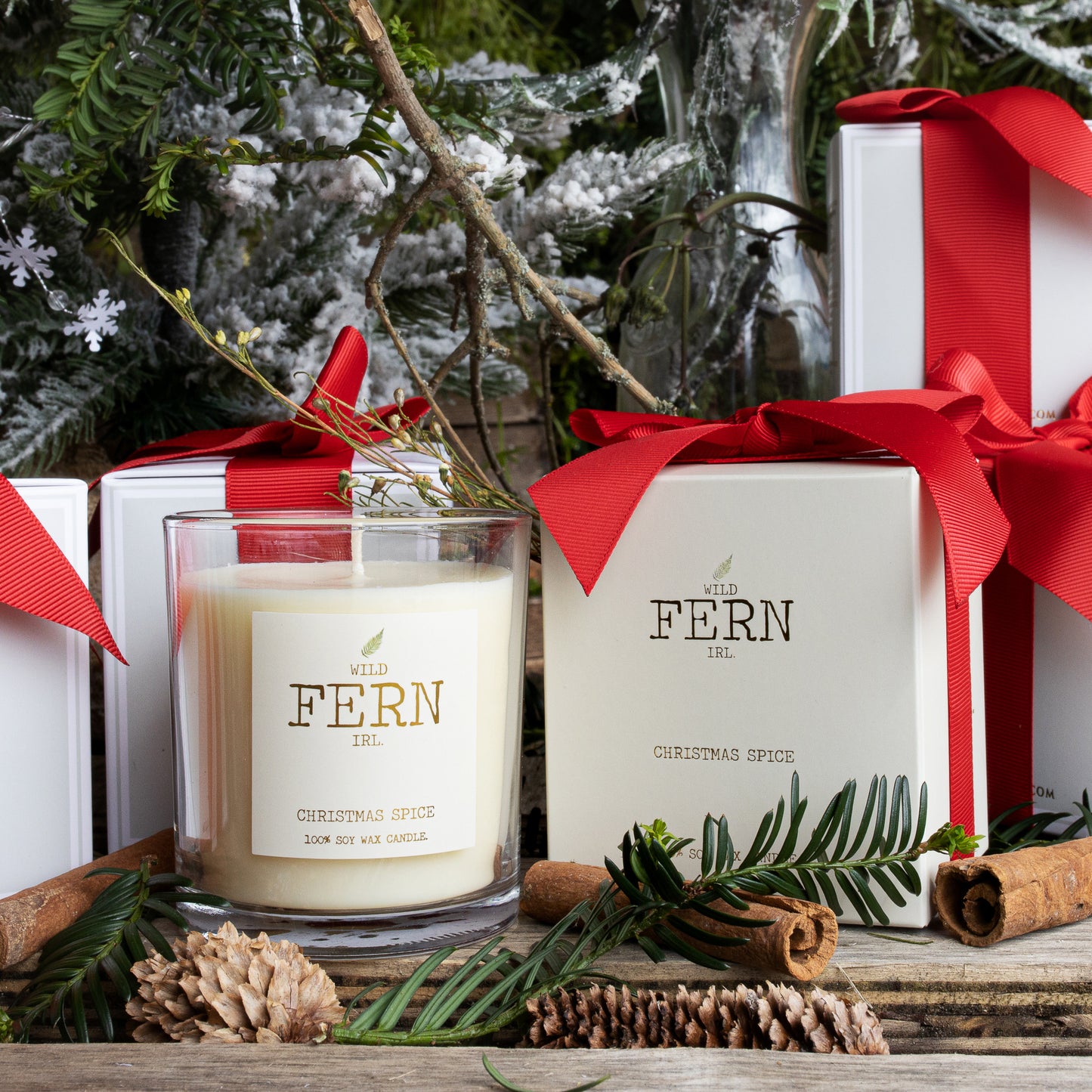 Load image into Gallery viewer, Wild Fern Christmas Spice Candle

