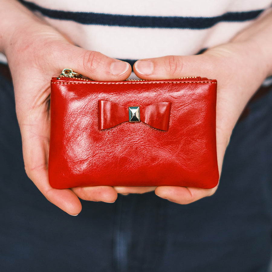 Genoa Red Coin Card Purse