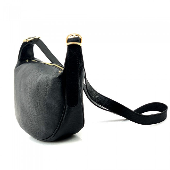 Genoa Leather Crossbody Bag Navy Black