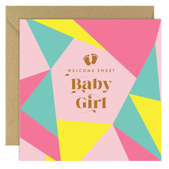 Welcome Sweet Baby Girl Card