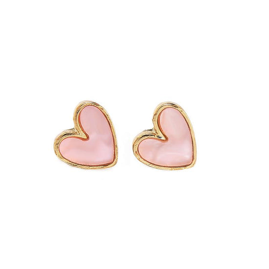 pretty pink heart earrings
