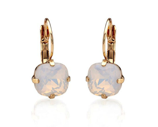 Load image into Gallery viewer, Julie White Opal Earrings
